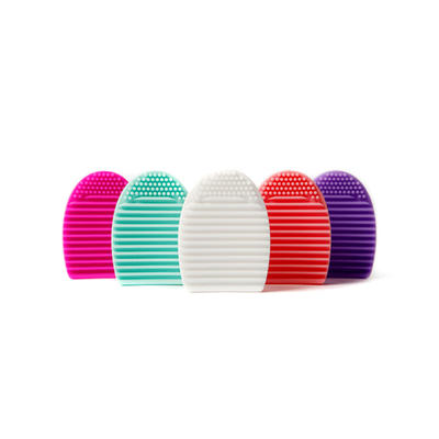 Silicone cosmetic egg shaped brush cleaner tools
